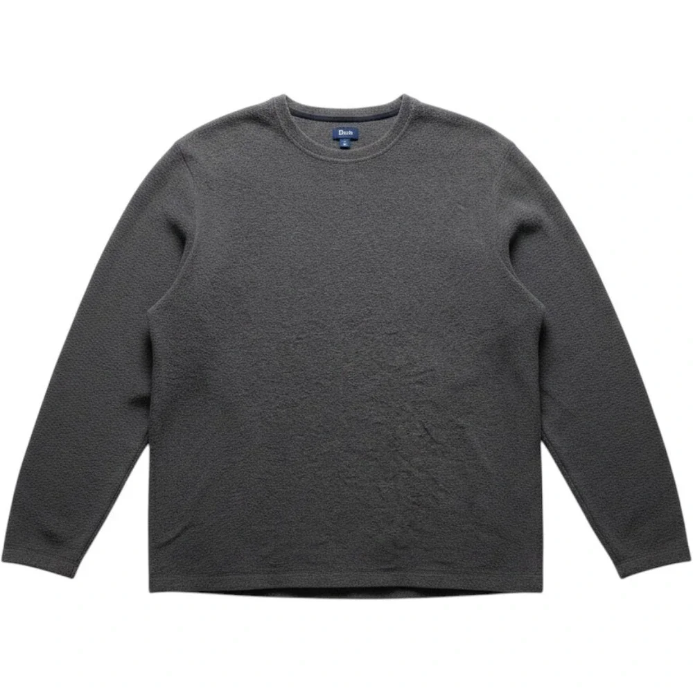 GH Bass Mens XXL Fleece Pullover Charcoal Gray Crewneck Long Sleeve Sweater